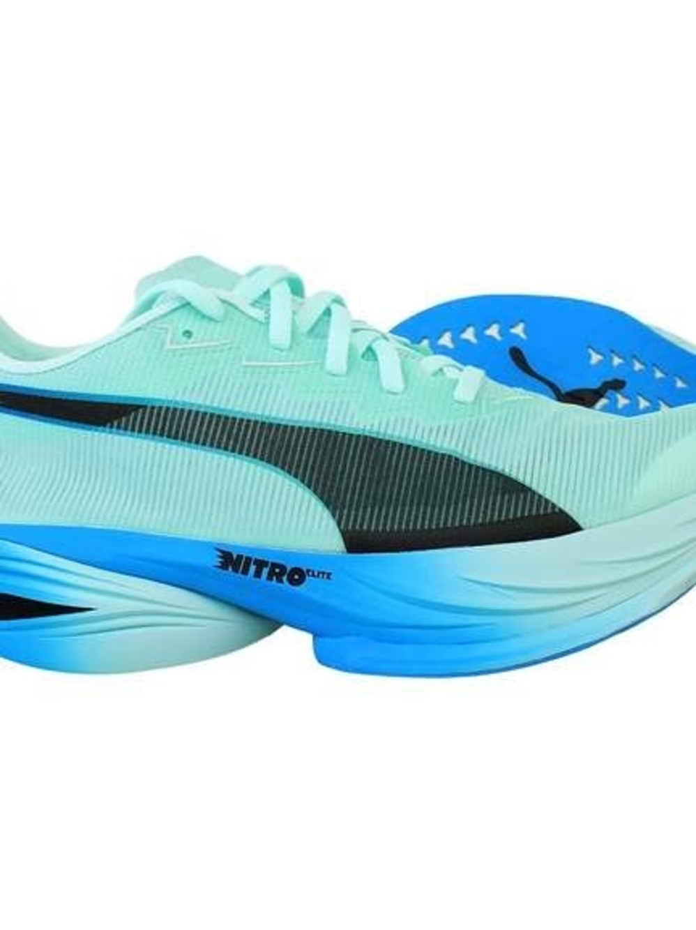 Puma Fast-R Nitro Elite Running Shoes - Mint Blue Athletic Sneakers